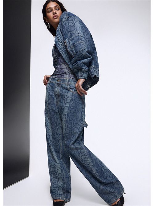 Jeans worker in denim pitonato LIU JO | UF6519D0397/79154